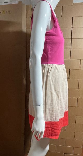 Vestido Massimo Dutti rosa-beige