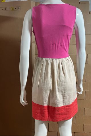 Vestido Massimo Dutti rosa-beige