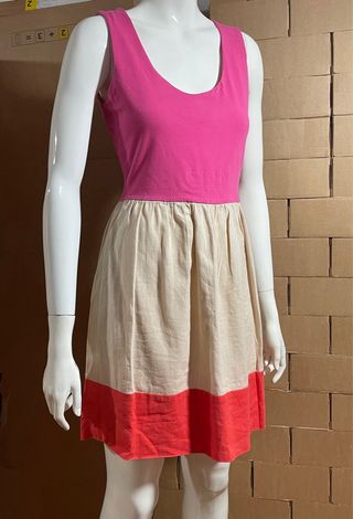 Vestido Massimo Dutti rosa-beige
