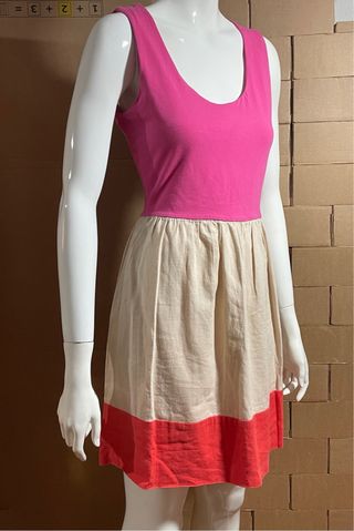 Vestido Massimo Dutti rosa-beige