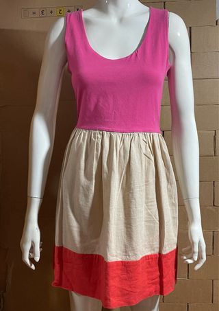 Vestido Massimo Dutti rosa-beige