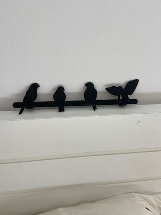Perchero de pared - 4 pájaros
