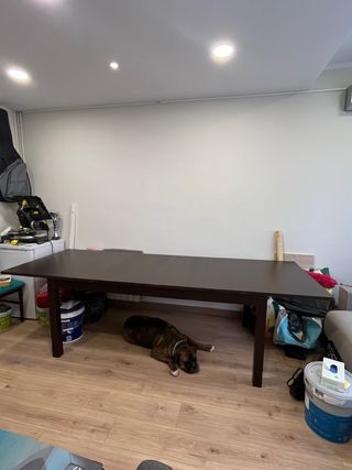 Mesa extensible marrón