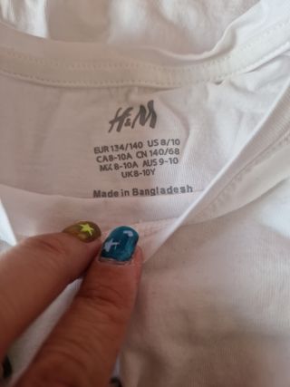 6 Camisetas niña 8-10 años