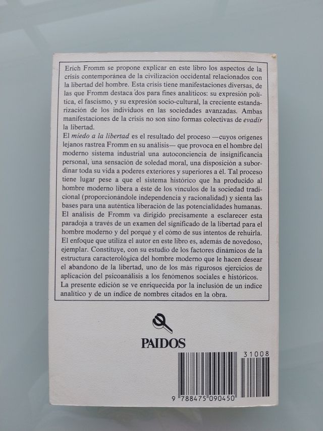 El miedo a la libertad