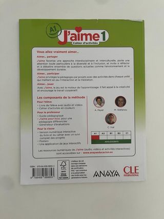 Libro francés 2 de la eso Anaya (J’aime)