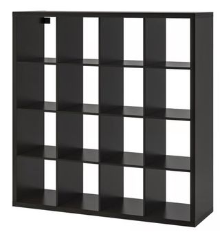 Estantería negra de madera - 1 ud.