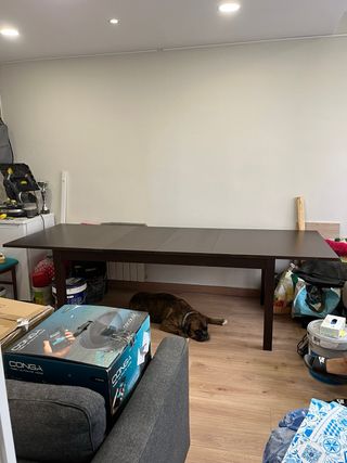Mesa extensible marrón