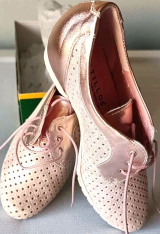 Zapatos Pitillos Cobre -talla 35