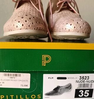 Zapatos Pitillos Cobre -talla 35