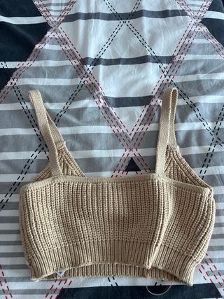 Top Zara beige talla S