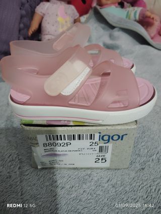 Sandalias niña rosa claro n25