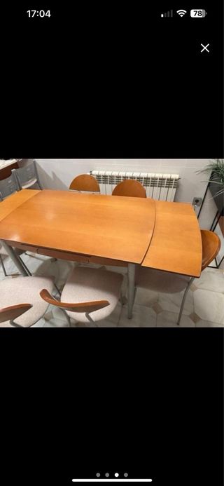 Mesa cocina extensible + 6 sillas