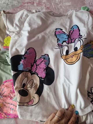 6 Camisetas lentejuelas niñas