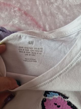 6 Camisetas lentejuelas niñas