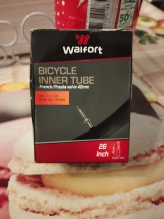 (N.2 PEZZI )Camera d'aria bici 26" Presta 40mm