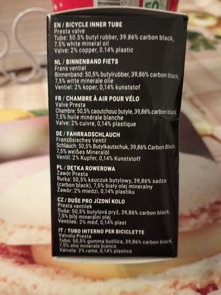 (N.2 PEZZI )Camera d'aria bici 26" Presta 40mm