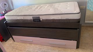 Cama nido con 2 cajones armario escritorio estante