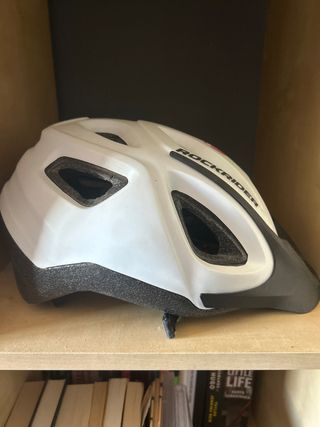 Casco bici Rockrider blanco talla L