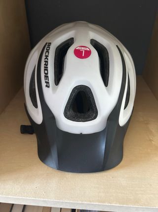 Casco bici Rockrider blanco talla L