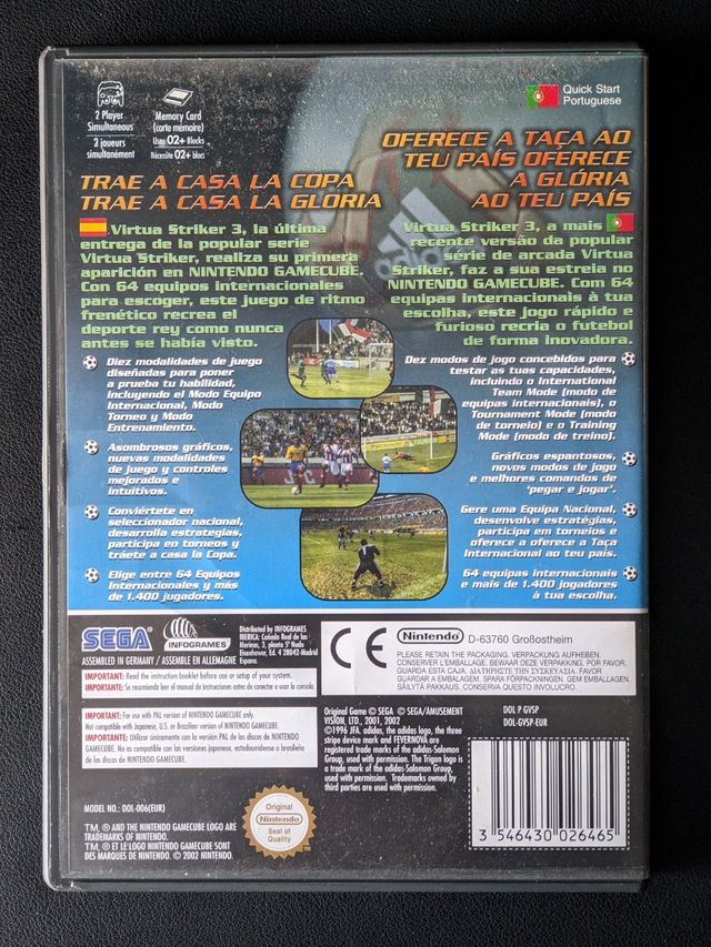 Virtua Striker 3 Ver.2002 - GameCube PAL 🇪🇦