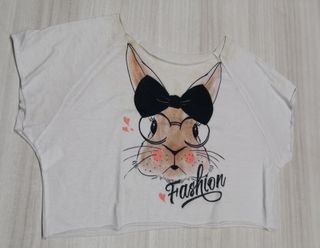 Camiseta cortita coneja