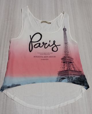 Camiseta INSIDE París - Rosa y Blanca