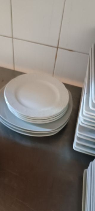 Lote platos porcelana blancos.
