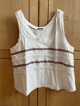 Canotta Tezenis bianca con frange
