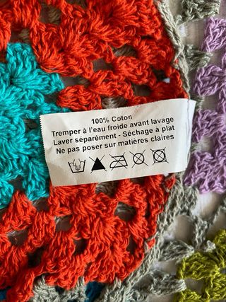 Colcha crochet multicolor