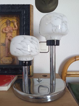 Lampara vintage mesa 2 luces