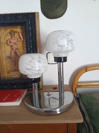 Lampara vintage mesa 2 luces