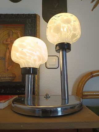 Lampara vintage mesa 2 luces