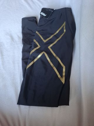 Mallas deportivas ZXU para hombre negras y dora