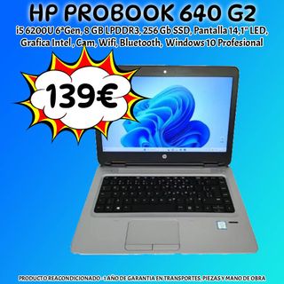 HP Probook 640 G2 i5 6ªGen - 139€