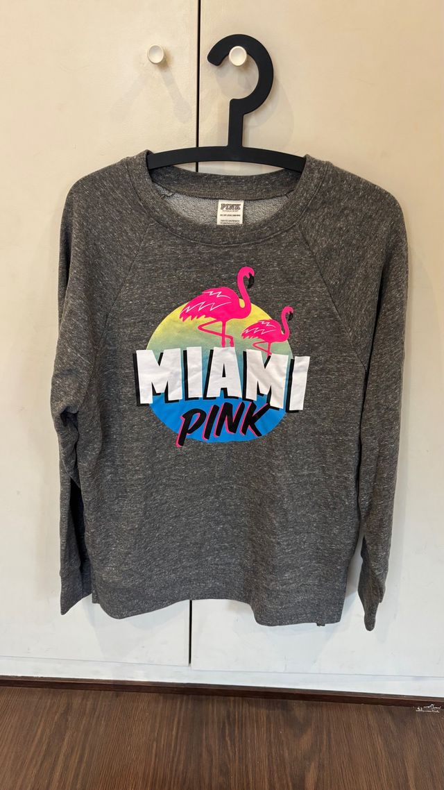 Sudadera gris PINK Miami