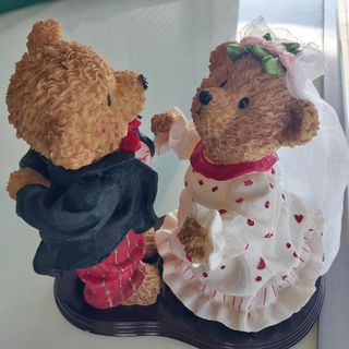 Novio y novia osos tarta