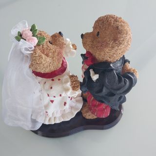 Novio y novia osos tarta