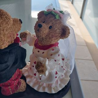 Novio y novia osos tarta