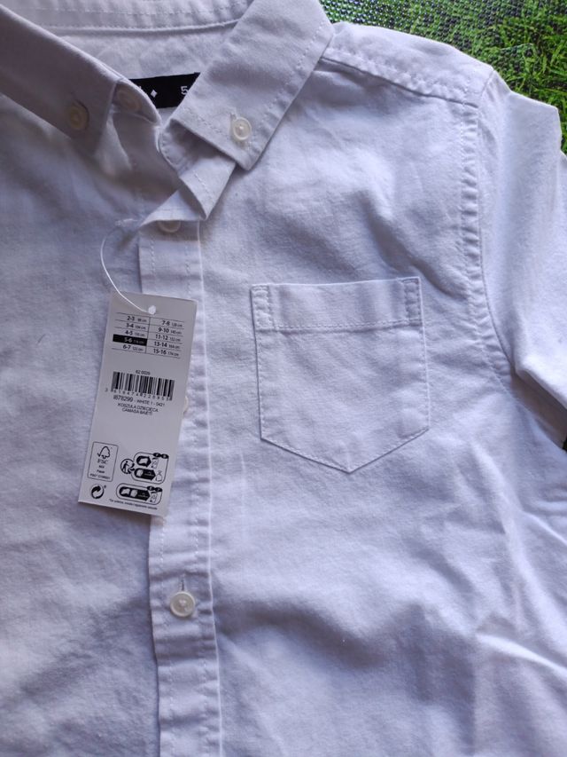 Camisa blanca niño manga larga