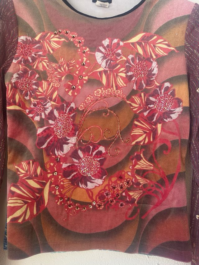 Camiseta Jane Doe vintage multicolor