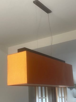 Lámpara techo rectangular naranja