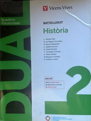 Quadern Activitats Historia 2n Batxillerat 