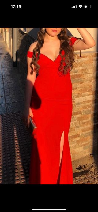 Vestido rojo largo fiesta