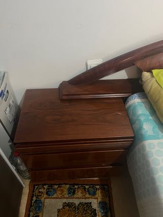 Cama madera completa marrón