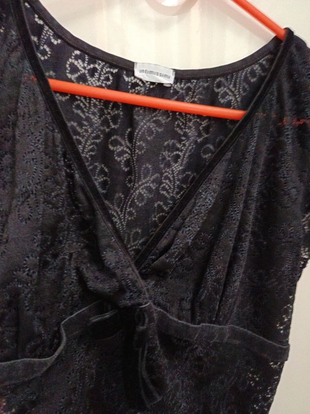 Top Intimissimi nero pizzo