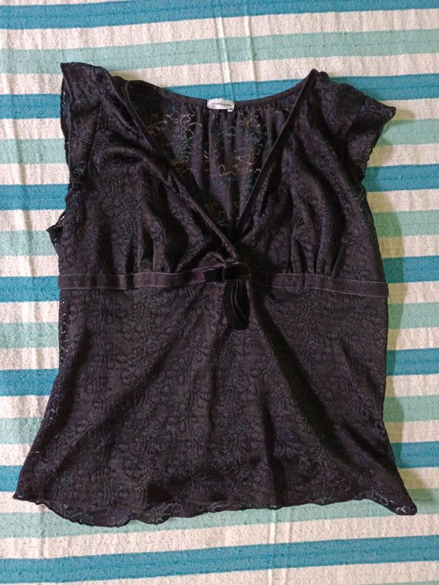 Top Intimissimi nero pizzo