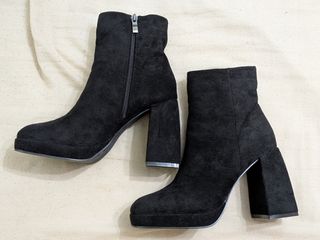Botines negros tacón My Agleet - talla 37