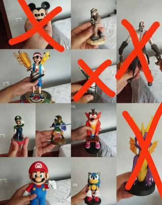 Lote Figuras: Nintendo, PlayStation y Cable Guys.