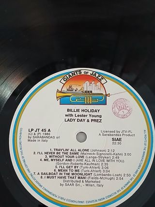 LP Billie Holiday - Lady Day & Prez